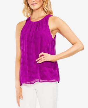 VINCE CAMUTO EMBROIDERED EYELET BLOUSE