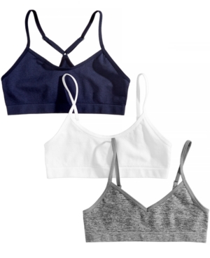 Maidenform 3-Pk Seamless Crop Bras Little & Big Girls