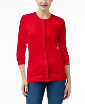 Karen Scott Crew-Neck Cardigan Created for Macy's