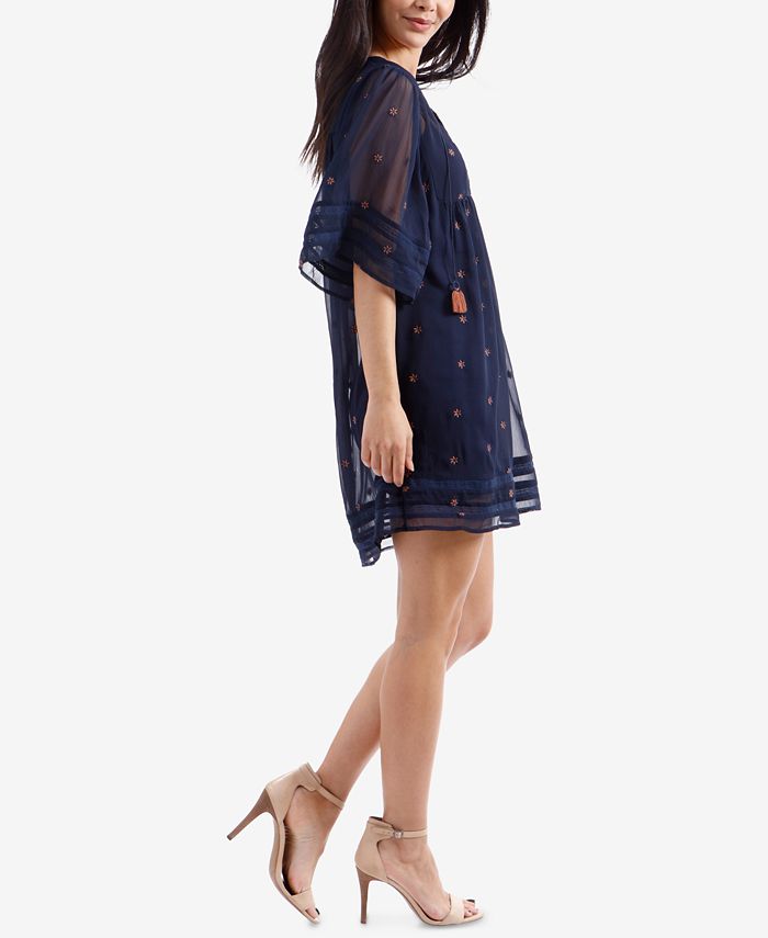 Lucky Brand Embroidered TasselTie Peasant Dress Macy's