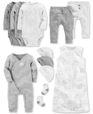 Carter's Baby Boys Elephant-Print Layette Separates