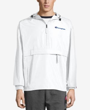 Champion Men's Packable Half-Zip Hooded Water-Resistant Jacket