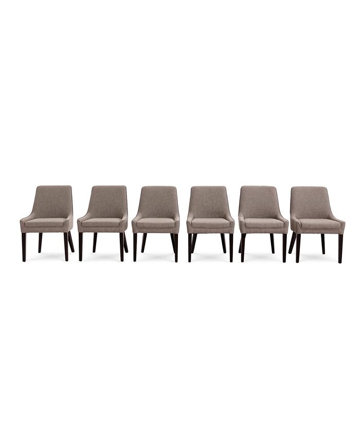 Furniture Everly Dining Chair, 6Pc. Set (6 Square Back Side Chairs
