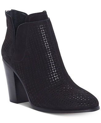 Vince Camuto Farrier Perforated Booties - Macy's