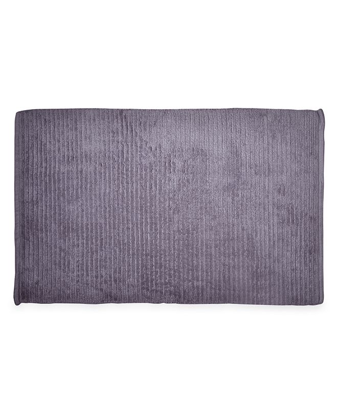 DKNY Mercer Cotton Textured Stripe 22" x 34" Bath Rug & Reviews Bath Rugs & Bath Mats Bed