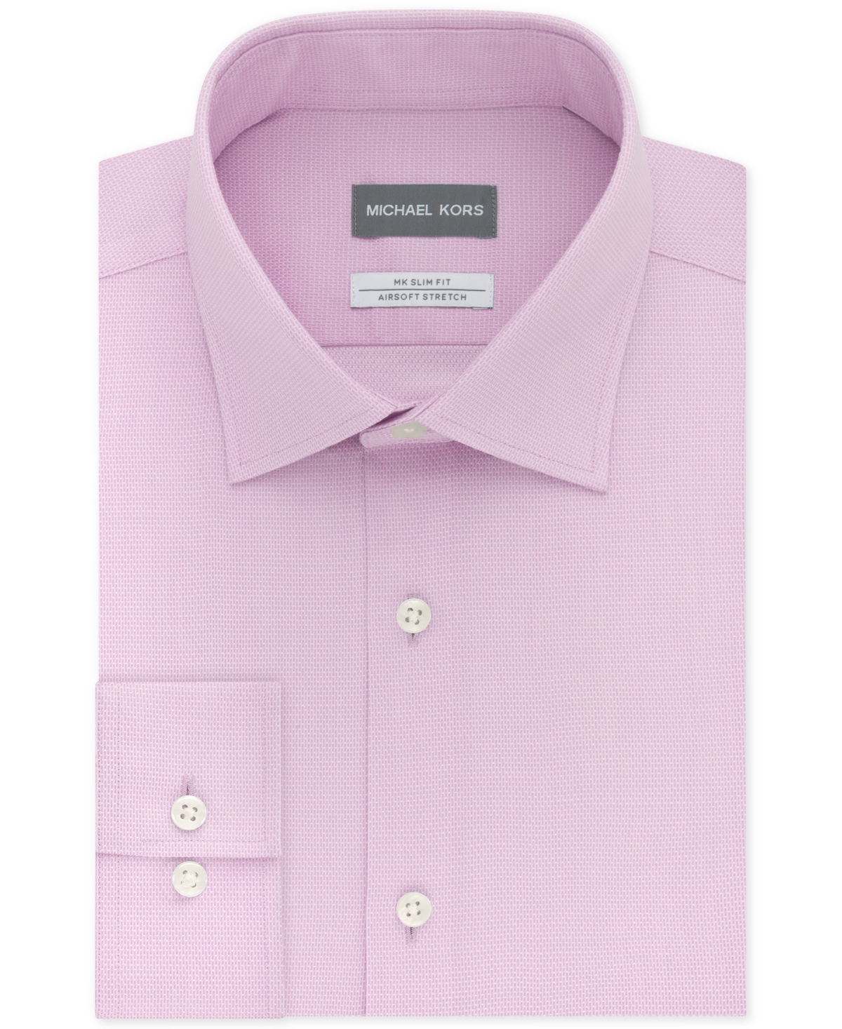 Michael Kors Men's Slim Fit Airsoft Performance Non-iron Dress Shirt In Pink