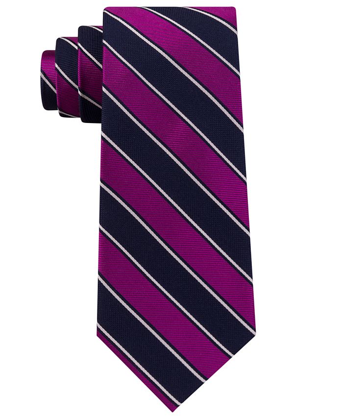 Club Room Men's Texture Stripe Silk Tie, Created for Macy's - Macy's