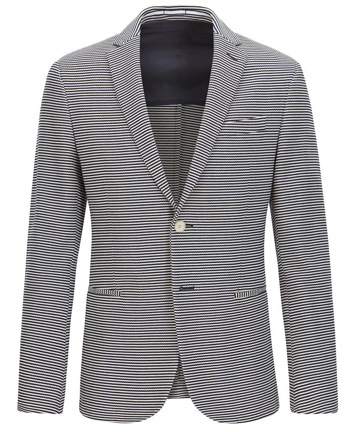 Hugo Boss BOSS Men's Slim-Fit Striped Cotton Sport Coat & Reviews ...