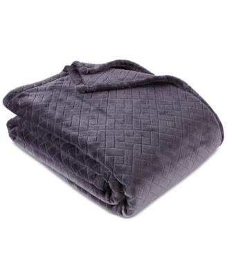 Berkshire - Brighten VelvetLoft Basketweave 90" x 90" Blanket