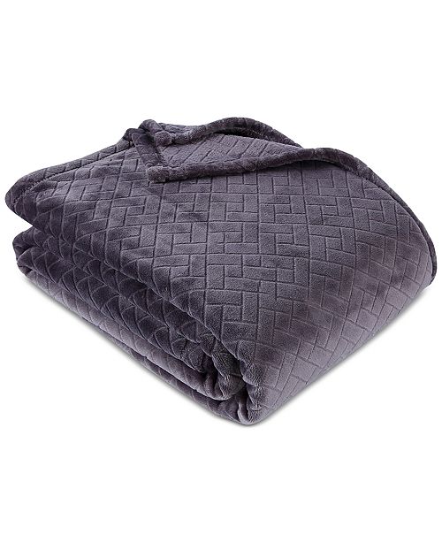 Berkshire Brighten VelvetLoft Basketweave 90" x 90" Full/Queen Blanket