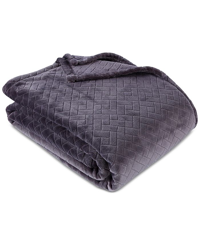 Berkshire Brighten VelvetLoft Basketweave 90" x 90" Full/Queen Blanket