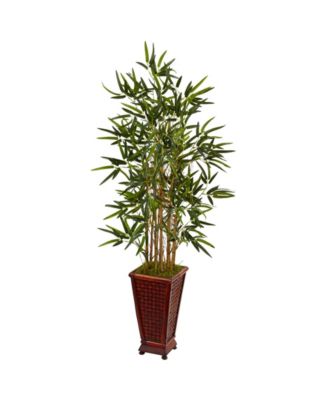 Nearly Natural - 4.5' Bamboo Artificial Tree in Decorative Planter
