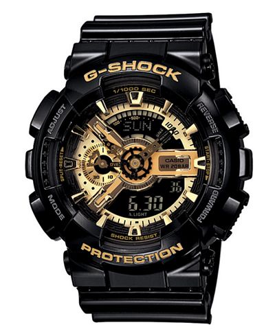 G-Shock Men's Analog Digital Black Resin Strap Watch GA110GB-1A