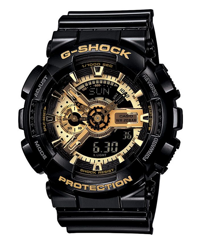 Men's Analog Digital Black Resin Strap Watch