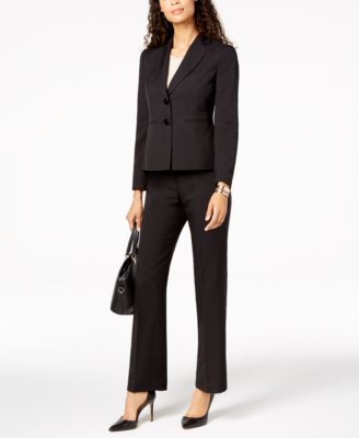 Le Suit - Two-Button Melange Pantsuit