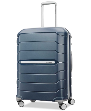 Shop Samsonite Freeform 24" Expandable Hardside Spinner Suitcase In Navy
