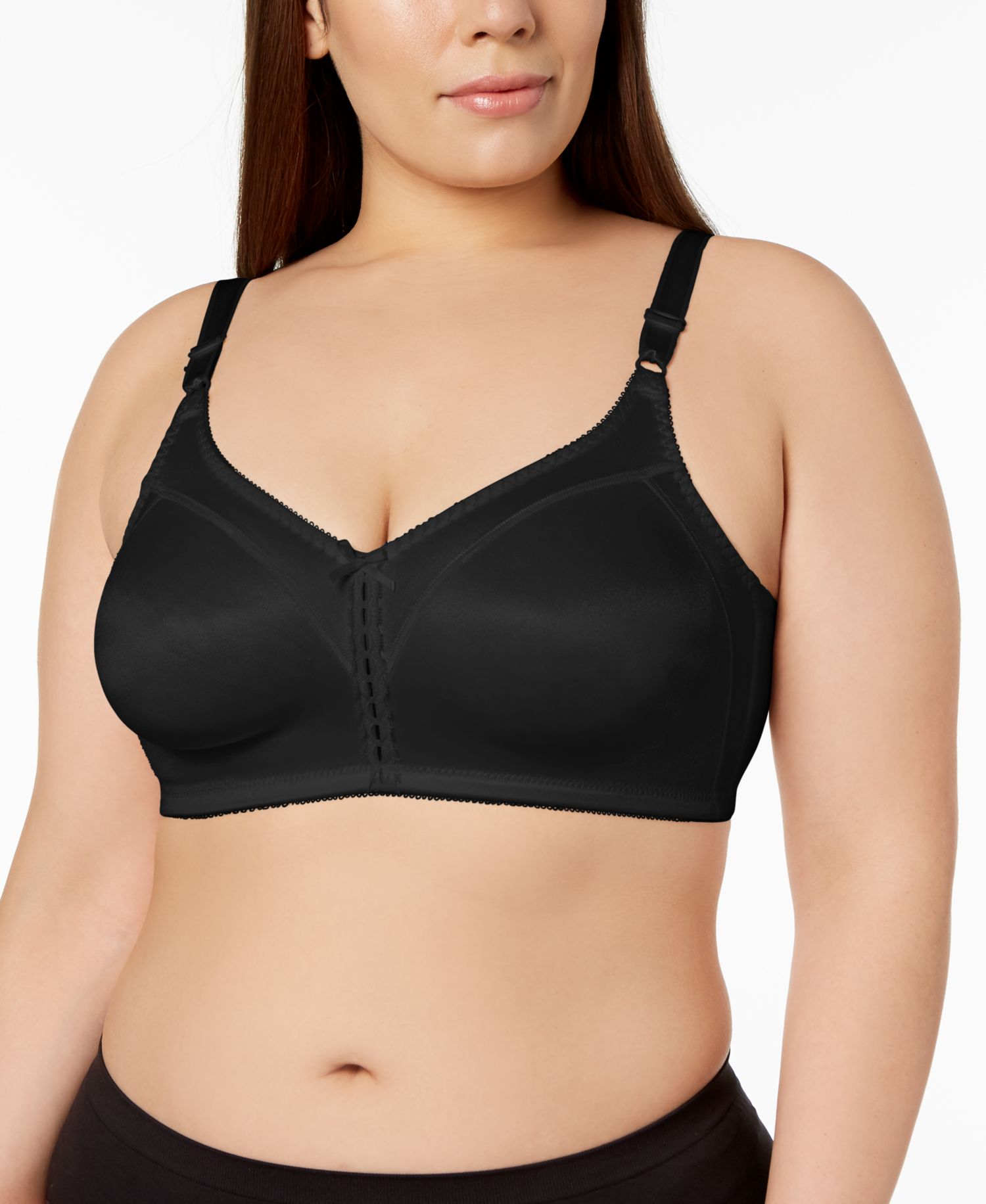 Women's Double Support Tailored Wireless Lace Up Front Bra 3820