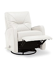 White Leather Chairs And Recliners Macy S, Modern White Leather Recliner Chair