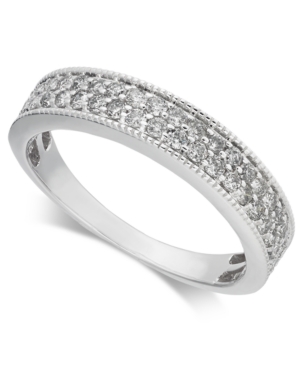 image of Diamond Pave Milgrain Band (1/2 ct. t.w.) in 14k White Gold
