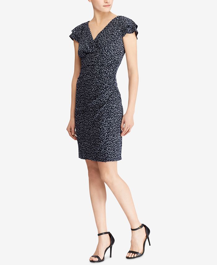 Lauren Ralph Lauren Flutter Sleeve Jersey Dress Macys