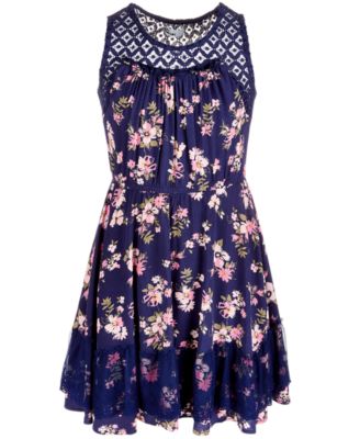 Epic Threads - Big Girls Lace Floral-Print Dress