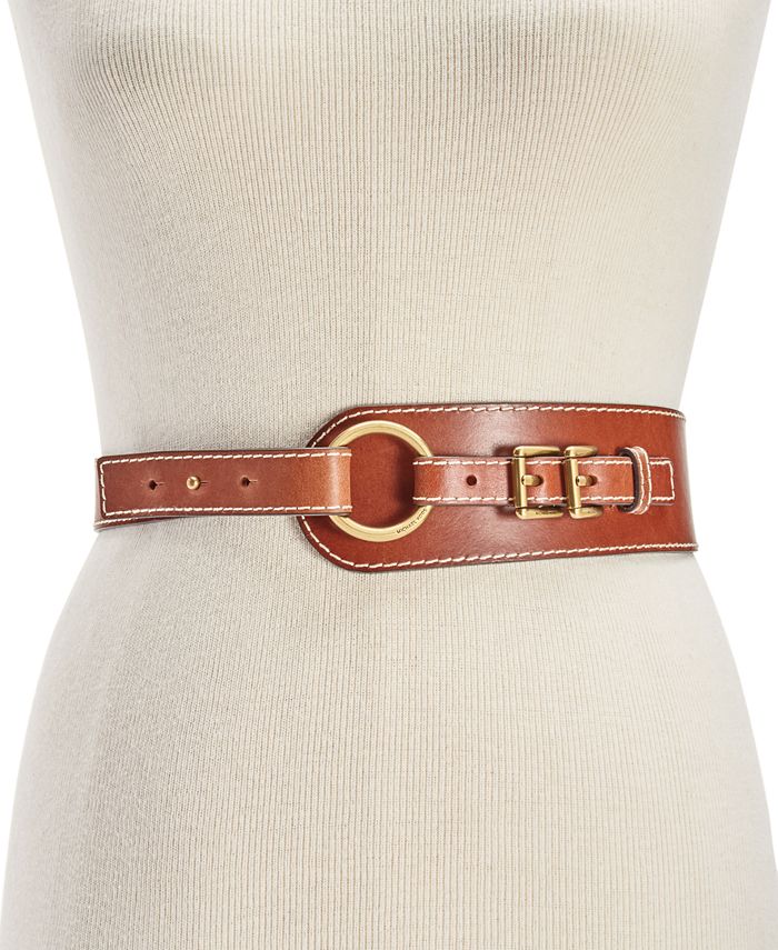 Michael Kors DoubleBuckle Leather Belt Macy's