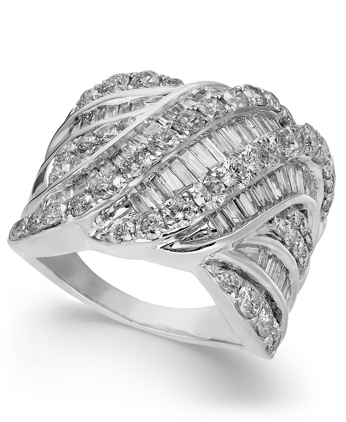 Macy's Diamond Cluster Statement Ring (3 ct. t.w.) - Macy's