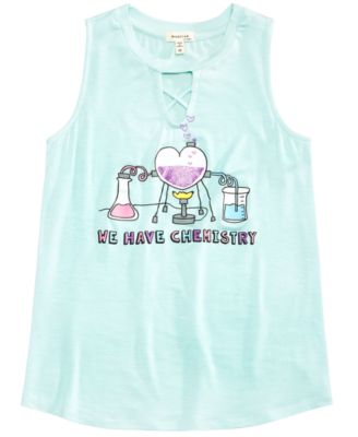 Monteau - Big Girls Keyhole Chemistry Sleeveless T-Shirt