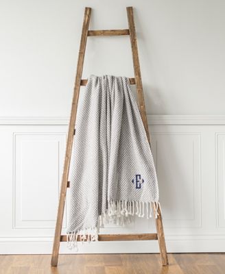 Cathy's Concepts Personalized Grey Herringbone 50" x 60" Throw