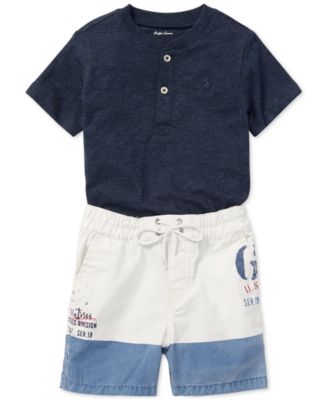 Polo Ralph Lauren - Baby Boys Cotton Shirt & Shorts Set