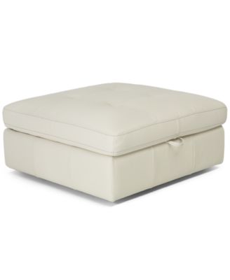 CLOSEOUT! Julius II Leather Storage Ottoman