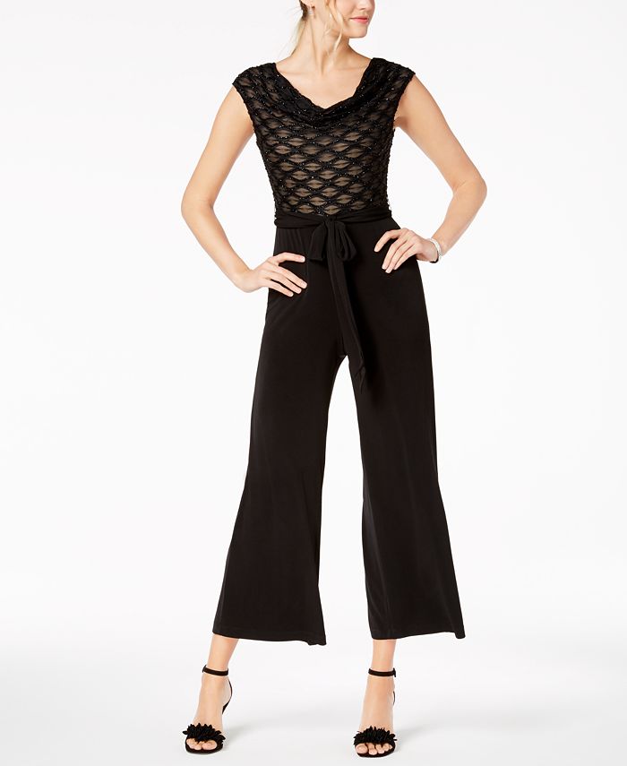 Connected Petite Embellished Jumpsuit - Macy's