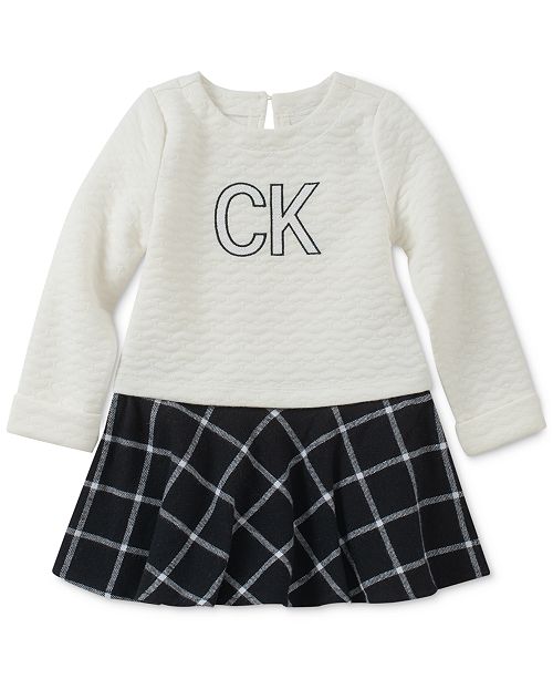 Calvin Klein Toddler Girls Quilted Plaid Flannel Dress Reviews
