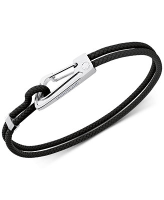 Montblanc Men's Black Leather Bracelet & Reviews - Bracelets - Jewelry ...