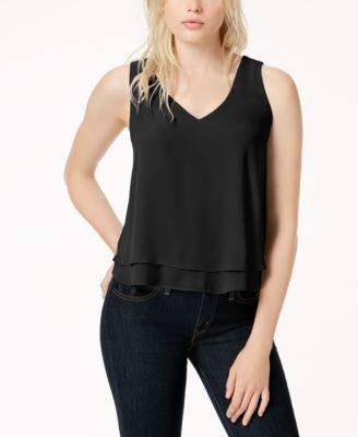 Bar III - Layered-Hem Tank Top