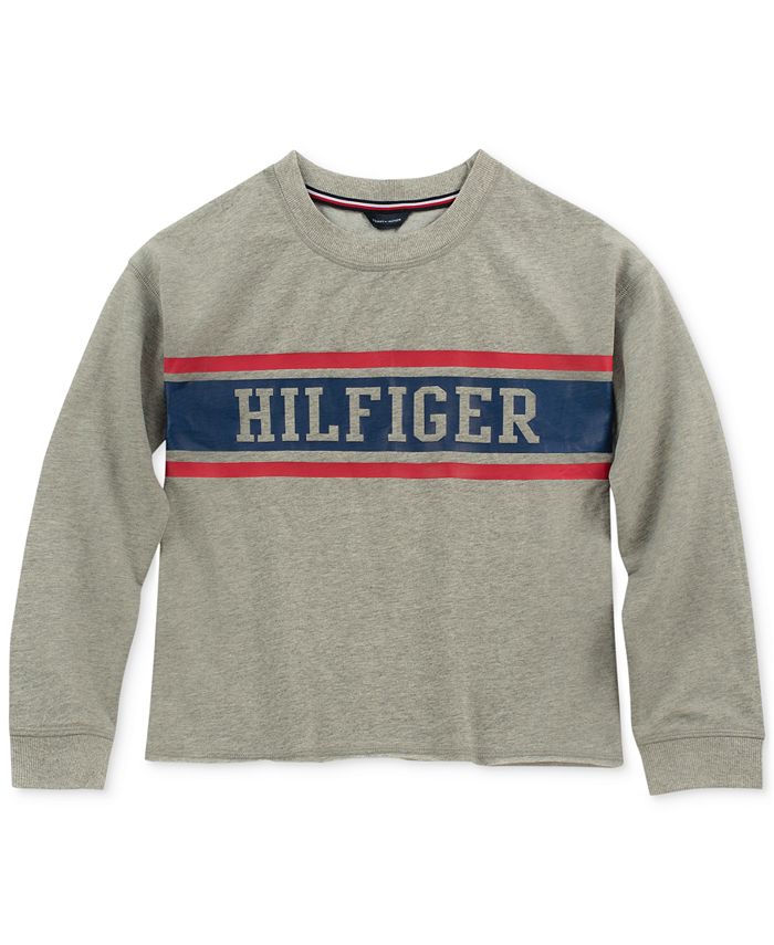 Tommy Hilfiger Big Girls Logo Sweatshirt - Macy's
