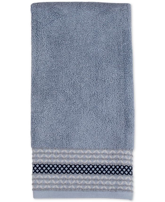 Saturday Knight Cubes Cotton Pintucked Diamond Hand Towel Macy's