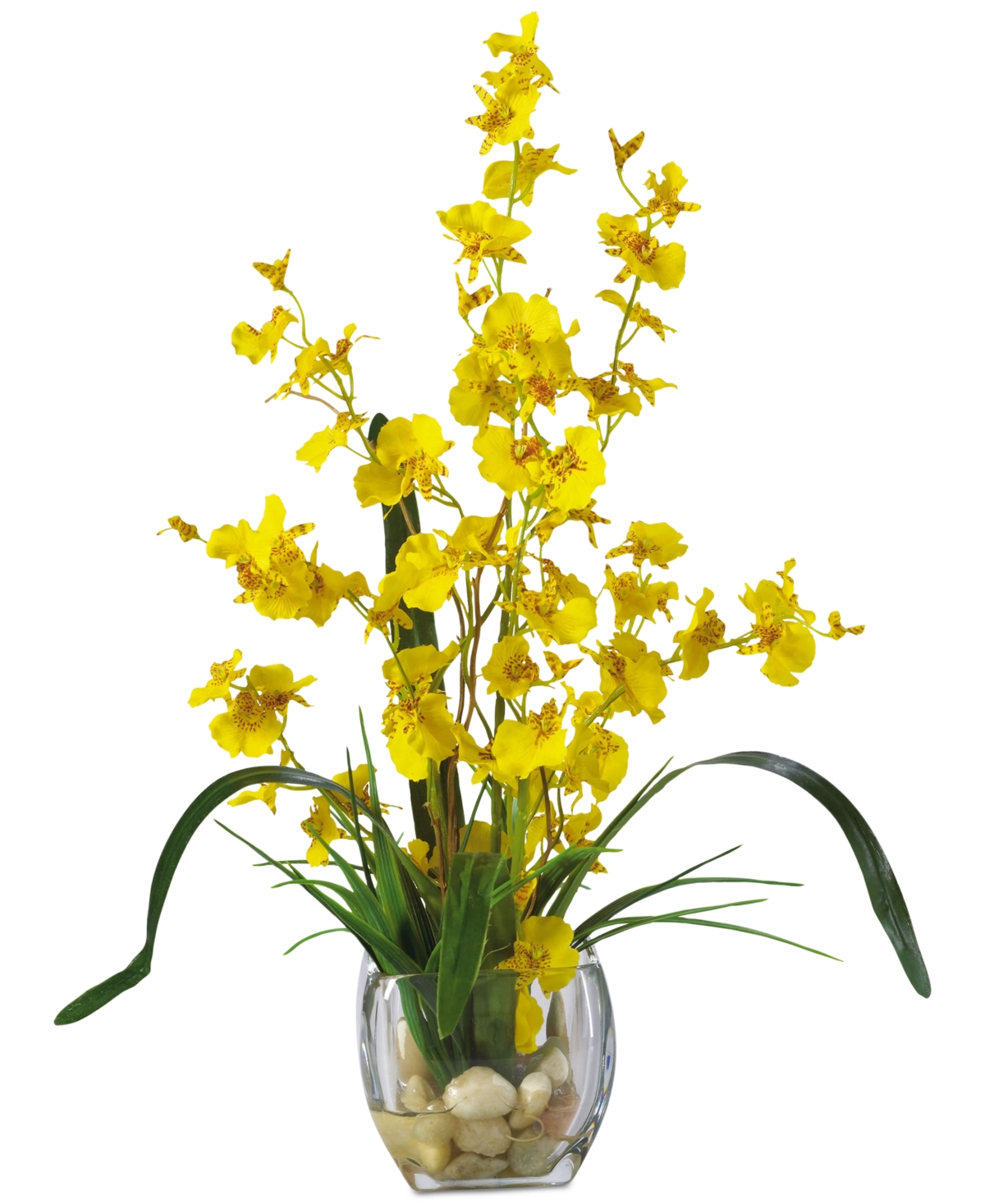Dancing Lady Orchid Liquid Illusion Artificial Flower Arrangement - Yellow