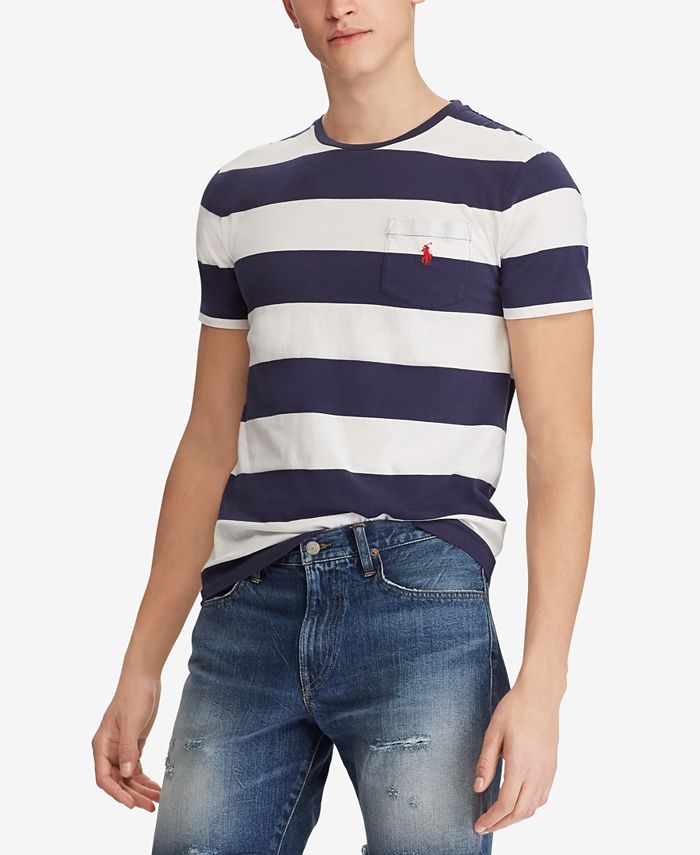 Polo Ralph Lauren Men's Big & Tall Classic Fit Cotton Stripe T-Shirt ...