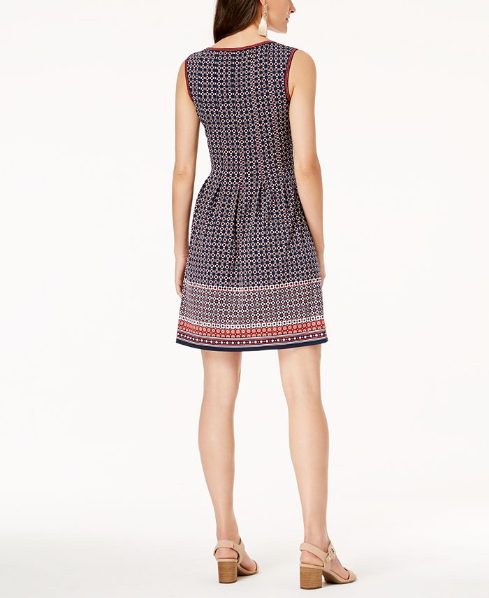 Maison Jules Printed Smocked Dress main image 0