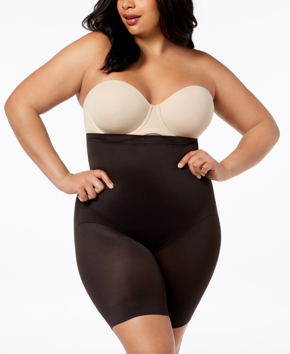 Shop Miraclesuit Women's Extra Firm Tummy-control Flex Fit High-waist Thighslimmer 2909 In Warm Beige