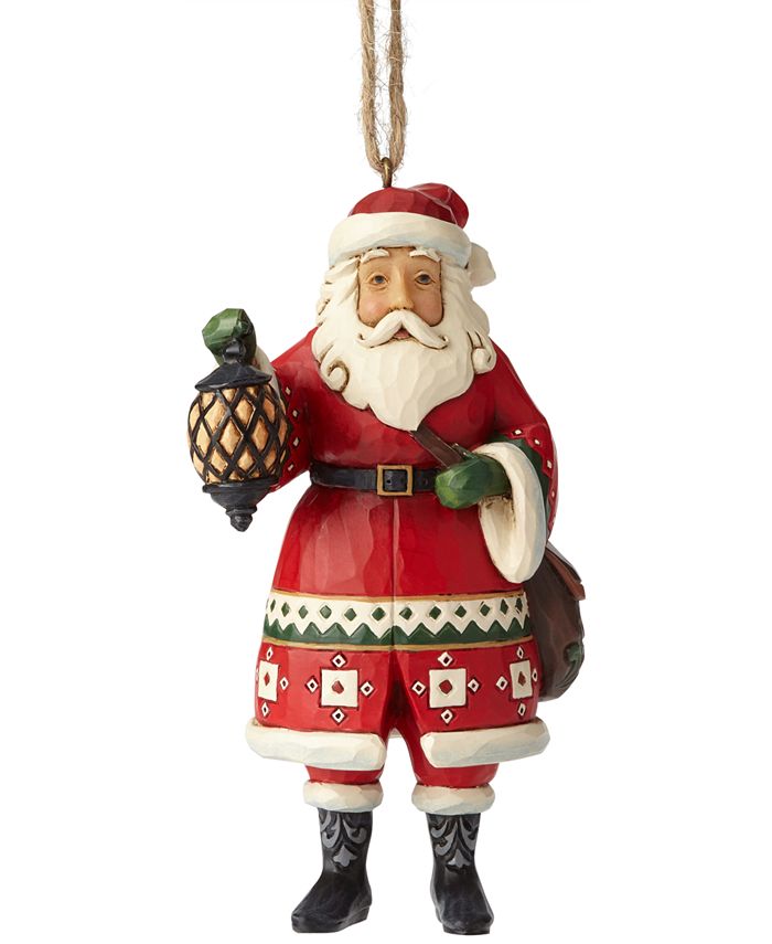 Jim Shore Santa with Lantern Ornament - Macy's