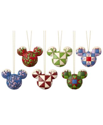 Jim Shore - Mickey Head Ornaments, Set of 6
