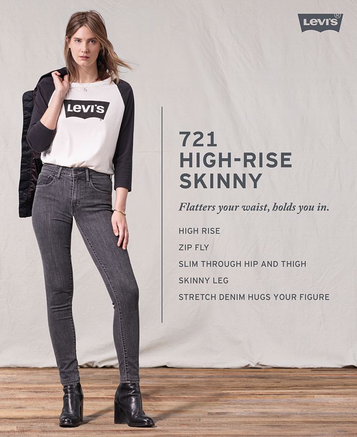 Levi's Women's 721 High-Rise Skinny Jeans Long Length - Macy's
