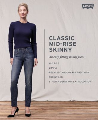 levi's mid rise skinny jeans colors