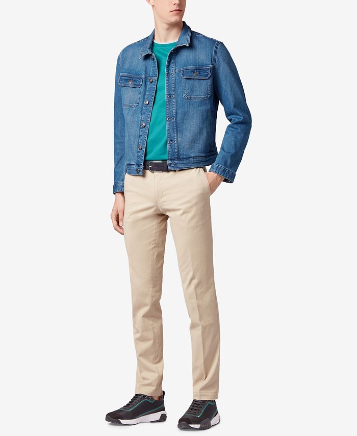 Hugo Boss BOSS Men's SlimFit Embroidered GraphicPrint Denim Jacket