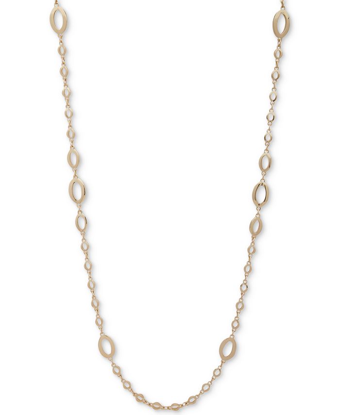 Anne Klein - Gold-Tone Oval Link 42" Strand Necklace