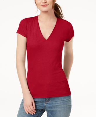 macys ladies red tops