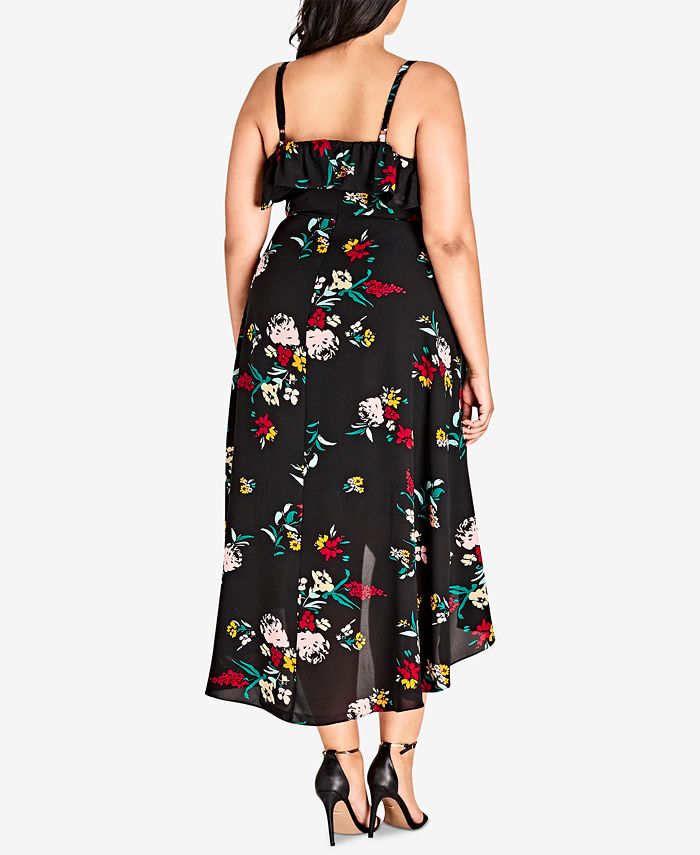 City Chic Trendy Plus Size Asymmetrical Maxi Dress - Macy's