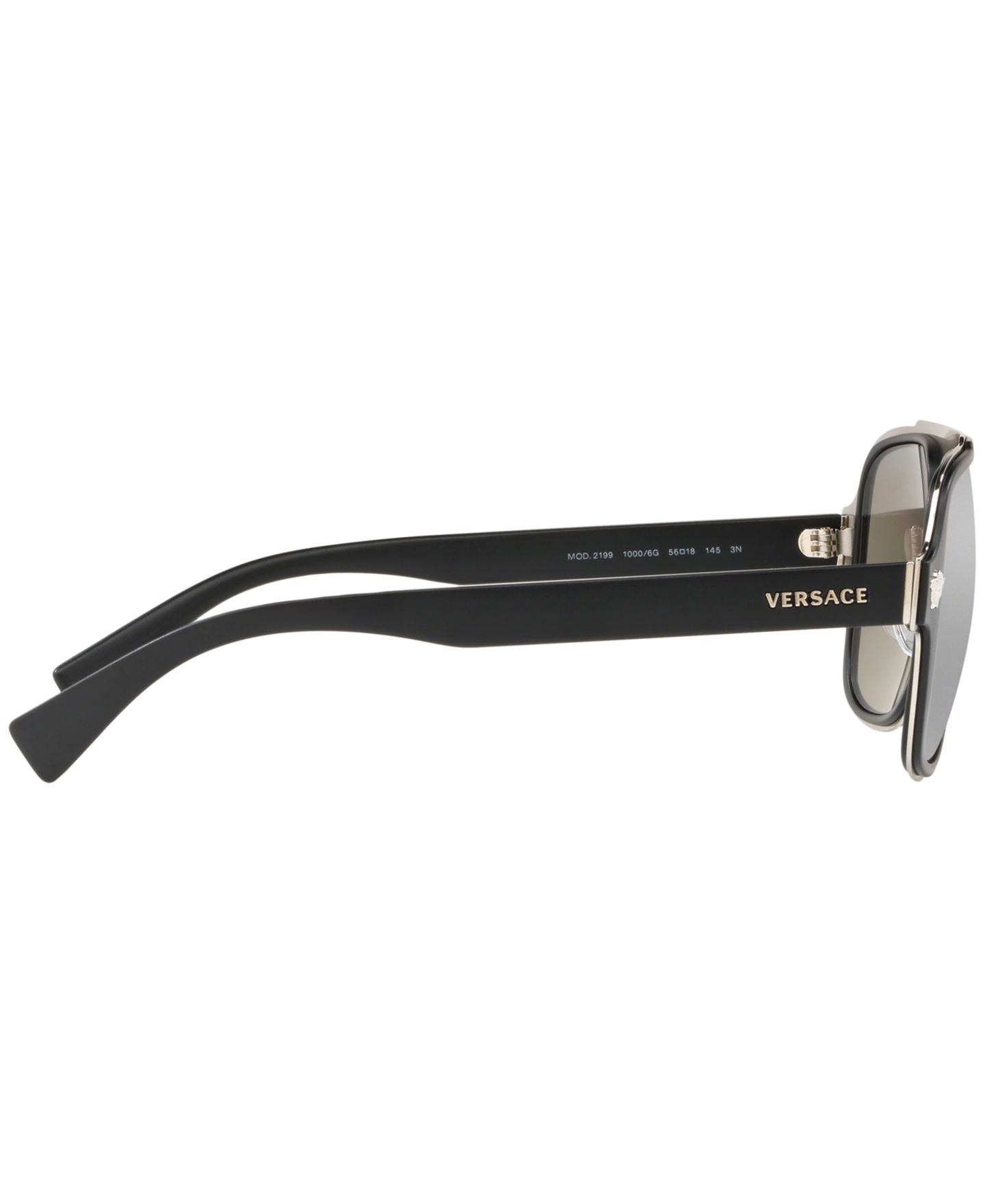 Женские солнцезащитные очки Versace Sunglasses, VE2199, цвет: Чёрный / Серый серебряный — фото 5